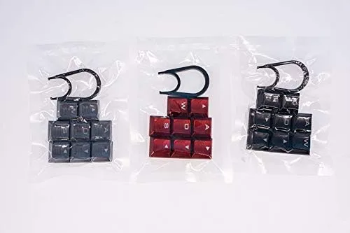 Vista 6 de Teclas mecánicas Teclas de teclado WASD Teclas de dirección Teclas de dirección Teclas de diseño de textura antideslizante Teclas profesionales
