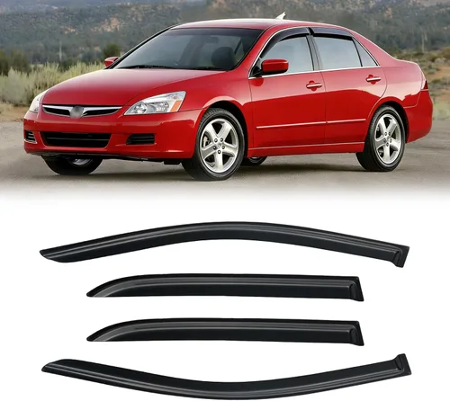 Vista 128 de Visor de ventana para Toyota Tacoma de cabina doble 2005-2015, protectores de lluvia de canal abierto, deflector de ventilación, protector solar