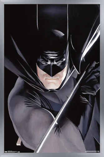 Vista 9 de Trends International DC Comics Batman - Póster de pared de retrato, 14.725 x 22.375 pulgadas, versión enmarcada de madera de granero