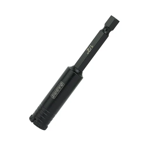 Vista 10 de Sierra perforadora de diamante de 3/4 pulgadas, vástago hexagonal, broca de diamante soldada al vacío de una pieza, broca eléctrica para granito