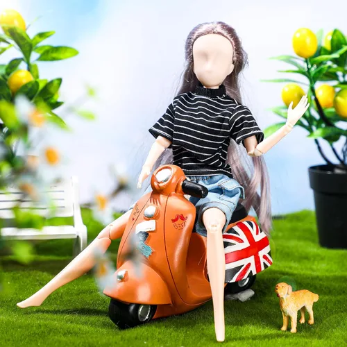 Vista 6 de Bencailor 8 piezas de ropa de muñeca de Navidad para muñecas de 11.5 pulgadas, accesorios de muñeca, suéteres, pantalones de mezclilla, ropa regular