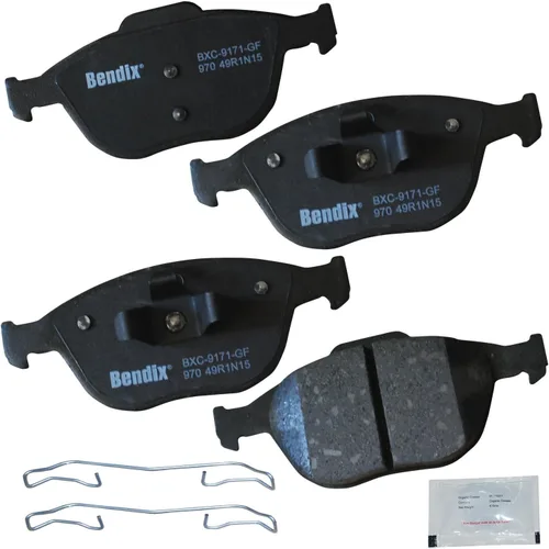 Vista 275 de Pastillas de Freno Delanteras Cerámicas Bendix Priority1 CFC430A para Modelos Selectos INFINITI G35, I30, Nissan 350Z, Altima, Juke, Maxima, Sentra