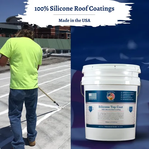 Vista 6 de Revestimiento de techo 100% silicona para caravanas y techos planos, blanco