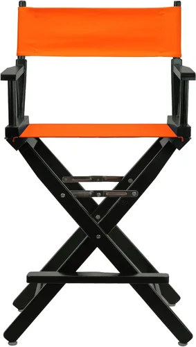 Vista 395 de Casual Home - Silla de director de 30 in, marco blanco, con lona color blanco, altura de barra