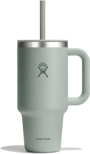 Vista 99 de Hydro Flask Vaso de Viaje de 40 Oz con Asa, Tapa y Pajita - Acero Inoxidable Aislado en 40 Oz Birch