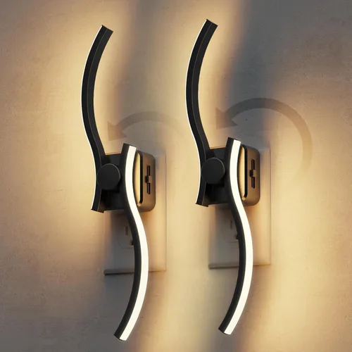 Vista 14 de Luz nocturna para enchufar en la pared, regulable, con sensor crepuscular, 3 colores de luz, blanco suave, blanco frío y ámbar, brillo ajustable