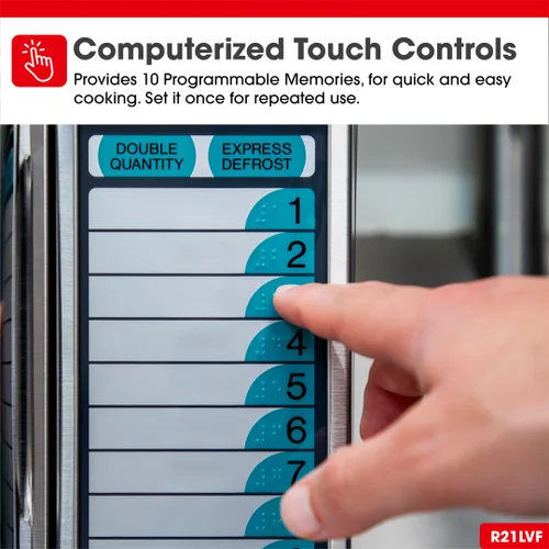 Vista 8 de Sharp Horno de microondas comercial de servicio medio (15-0429) R-21LVF 1 pie cúbico