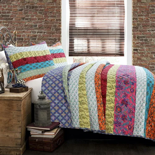 Vista 6 de Cozy Line Home Fashions True Patchwork Lodge - Juego de ropa de cama reversible de cabaña rústica, colcha (Moose, individual, 2 piezas)