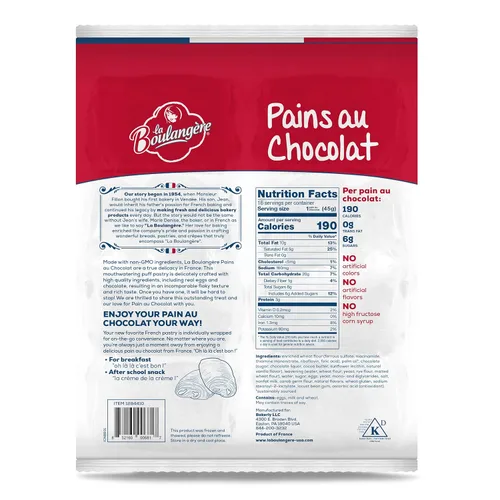 Vista 2 de La Boulangere Pains Au - Croissants de chocolate, envueltos individualmente, 16