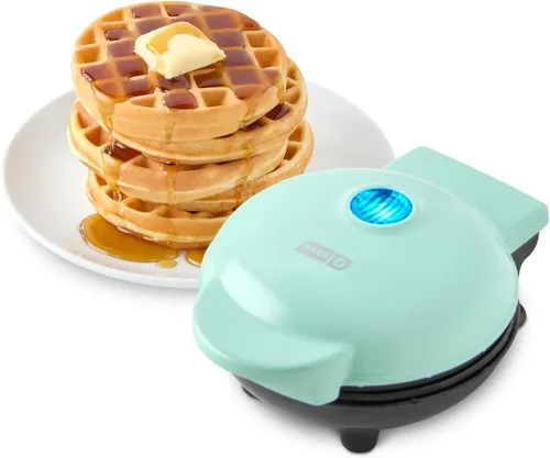 Vista 10 de DASH Mini Fabricante de Gofres - Molde de Waffle de 4”, Hierro para Gofres Antiadherente con Calentamiento Rápido, Superficie Antiadherente
