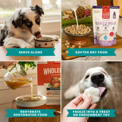 Vista 5 de The Honest Kitchen Leche de Cabra Instantánea de Calidad Humana con Probióticos para Perros y Gatos, 5.2 Onzas