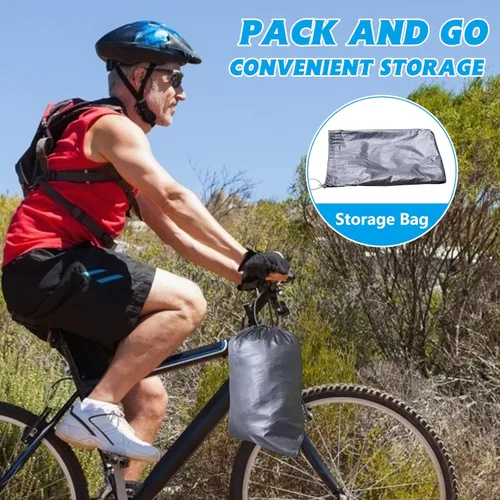 Vista 4 de MOPHOTO Cubierta de bicicleta para adultos, cubierta de triciclo para almacenamiento de bicicletas al aire libre, cubierta impermeable resistente