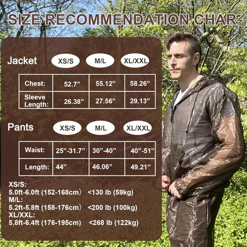 Aventik Chaqueta de mosquito, pantalones de mosquito, traje de mosquito, malla que no se transparenta, súper ligera, mantiene la seguridad fresca,