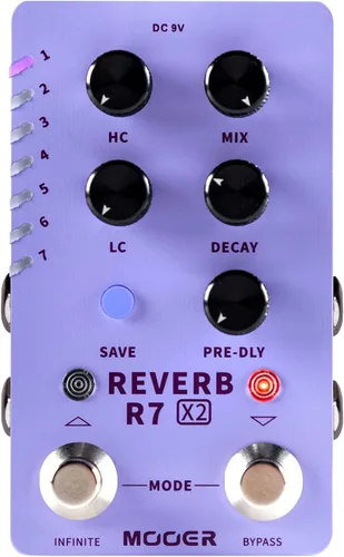 Vista 10 de Pedal de guitarra con máquina de batería MOOER con 121 ritmos de batería, 11 estilos musicales, 7 ranuras de ritmo, función de relleno, botón