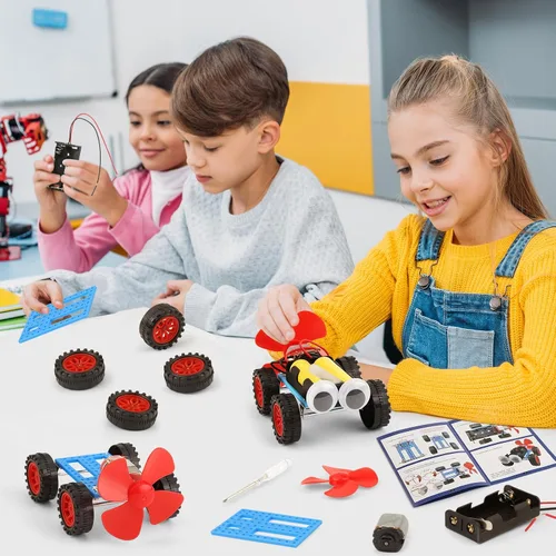 Vista 5 de STEM Science Kits for Kids, 5 Set Wind Powered Car for Boy Toys Bulk Gifts