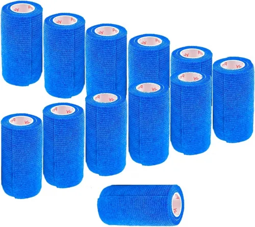 Vista 44 de Cinta adhesiva para veterinarios (negro) (paquete de 2) (4 pulgadas x 15 pies), autoadhesiva, adherente, cohesiva, flexible, autoadhesiva, rollo