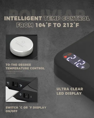 Vista 3 de POLIVIAR Hervidor Eléctrico de Cuello de Cisne, 1350W Hervidor Eléctrico para Té con Mango de Patrón de Madera, 34oz Hervidor Eléctrico Vertedor