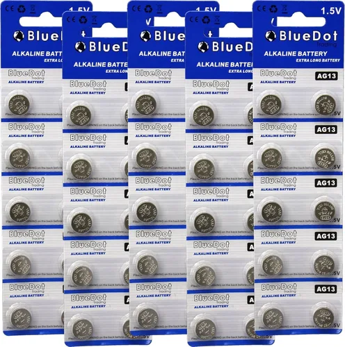 Vista 6 de BlueDot Trading AG13 batería de botón LR44, BDT-AG13-10, 1, 1