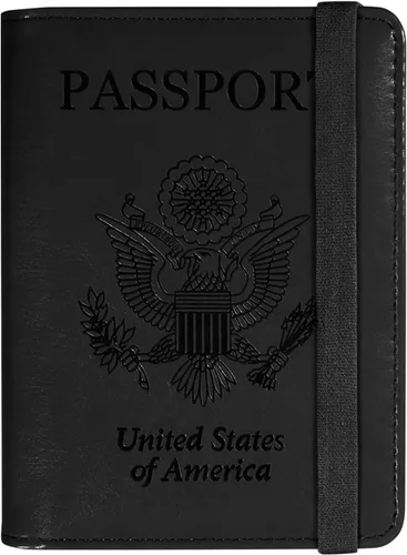 ACdream - Tarjetero combinado para colocar pasaporte y tarjeta de vacunación funda protectora con ranura para tarjeta de vacunación del CDC