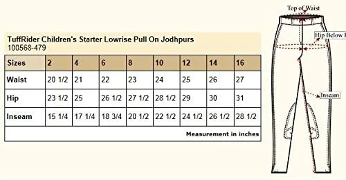 Vista 7 de TuffRider - Pantalón de equitación de tiro bajo para niña