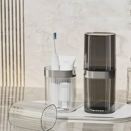 Vista 5 de Estuche de viaje para cepillos de dientes, contenedor de viaje portátil para cepillos de dientes, almacenamiento de pasta de dientes para escuela