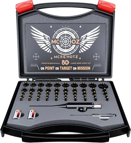 Vista 7 de MCREHOTZ Professional Laser Bore Sighting Kit： Green or Red Bore Sight with 50 Adapters - Multiple Caliber Bore Sighter Perfectly Choice for All Gun