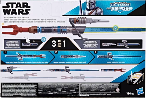 Vista 7 de STAR WARS Set de forja de sables de luz Ultimate Mandalorian Masterworks, sable de luz electrónico oficialmente licenciado, juguetes para niños