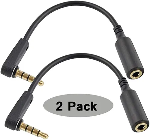 Vista 3 de Seadream Cable de extensión de 0.138 in de ángulo corto; 2 unidades de 6 pulgadas de 4 polos de 0.138 in de ángulo recto macho a hembra Cable