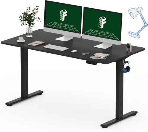 Vista 31 de FLEXISPOT Escritorio Eléctrico de Pie de Una Pieza, 40 x 24 Pulgadas Escritorio Ajustable con Superficie Sin Costuras, Controlador de Memoria