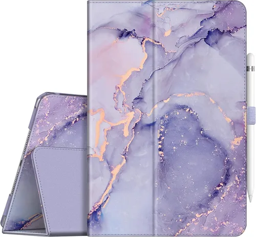 Vista 13 de Fintie Funda tipo folio para iPad de 9ª, 8ª y 7ª generación (2021/2020/2019) de 10.2 pulgadas, protección en las esquinas, cubierta trasera de cuero