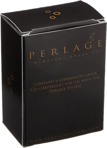 Vista 4 de Perlage Cartuchos de CO2 de grado champán, 0.56 oz (6 unidades), para conservar champán y vinos espumosos