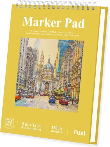Vista 13 de Cuaderno de bocetos de 9 x 12 pulgadas, bloc de bocetos con espiral superior, paquete de 4 blocs de 100 hojas cada uno