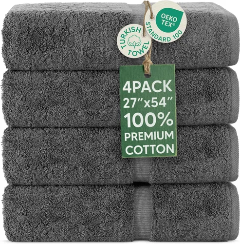 Vista 33 de Chakir Turkish Linens - Juego de toallas de algodón de 6 piezas (2 toallas de baño, 2 toallas de mano, 2 paños)