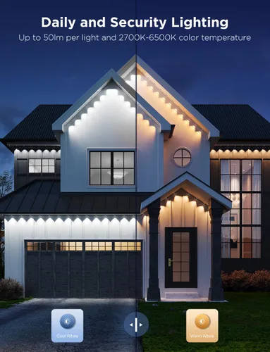 Vista 3 de Govee Módulo de controlador para luces permanentes para exteriores de 100 pies, 150 pies y 200 pies Pro H706A, H706B y H706C, transformador