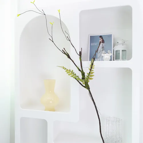 Vista 6 de 2 ramas de cerezo artificiales de 39 pulgadas, ramas, ramas de madera, ramitas de madera, tronco de vid flexibles, plantas de seda con musgo