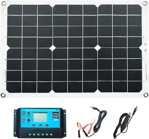 Generador solar de 24 W, panel solar portátil de 5 V/1.7 A, cargador de energía monocristalino USB de módulo fotovoltaico monocristalino, panel