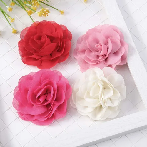 Vista 6 de WILLBOND Juego de 4 piezas de collar de lazo de flores para perro, collar de lazo multicolor para mascotas, juego de dijes de flores para cachorros