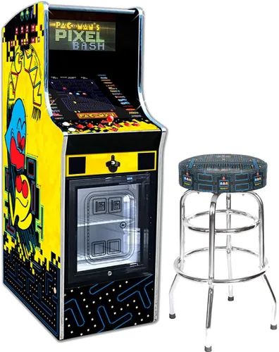 Bandai Namco Amusement America Pac Man Pixel Bash Chill Home Juego de arcade vertical con taburete de bar de 30 pulgadas