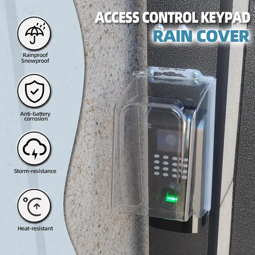 Vista 2 de Cubierta de lluvia para timbre de puerta, cubierta impermeable transparente para timbre, protector resistente a la intemperie, accesorio para timbre