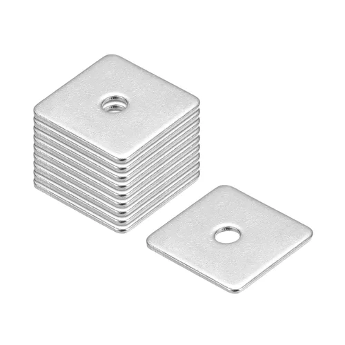 Vista 47 de uxcell Arandela cuadrada, 10 piezas M3x10x10x1mm 304 arandelas de placa cuadrada de acero inoxidable 304 Junta espaciadora de almohadilla plana