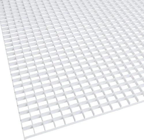 KASTLITE Paquete de 1 panel de caja de huevos en blanco, poliestireno, 23 5/8 pulgadas x 23 5/8 pulgadas con tamaño de celda de 1/2 x 1/2 x 3/8