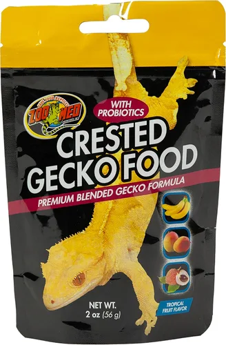Zoo Med Comida para geckos con cresta sabor a frutas tropicales, 2 oz