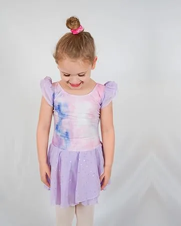 Vista 7 de Arshiner Vestido de ballet para niñas, con mangas con holanes y leotardo con falda tutú