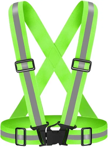 Vista 19 de High Visibility Reflective Vest Safety Vest Running Reflective Gear Adjustable Reflective Vest for Walking,Jogging,Hiking,Night Cycling