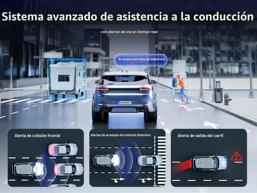 Vista 6 de Pelsee S12 Pro Mirror Dash Cam con sensor STARVIS 2, cámara de espejo retrovisor 5.8GHz WiFi, cámara frontal 4K y cámara trasera de respaldo 1080P