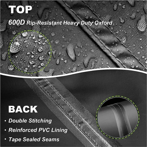 Vista 6 de Cubierta para perrera para perros al aire libre, 10'Dx10'W, resistente a los rayos UV, impermeable, cobertura completa para perrera de perro