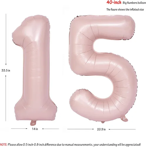 Vista 344 de Globos de 40 pulgadas con números de caramelo, papel de aluminio de helio, globos de látex de Mylar para fiesta de cumpleaños, decoración digital 0