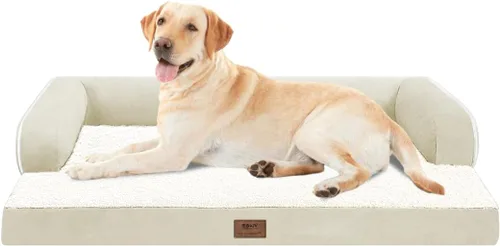 Vista 58 de Cama ortopédica extra grande para perros impermeable: cama de espuma viscoelástica para perros XL y extra grandes, sofá sofá, lavable con funda