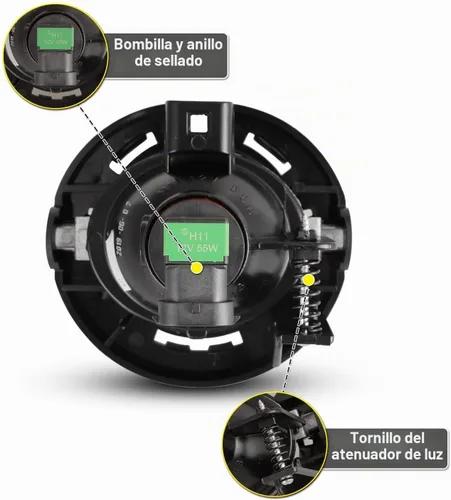 Vista 6 de Lámparas antiniebla compatibles con Jeep Cherokee 2021, Compass / Patriot 2014, Jeep Grand Cherokee 2014-2020 conductor izquierdo / pasajero derecho