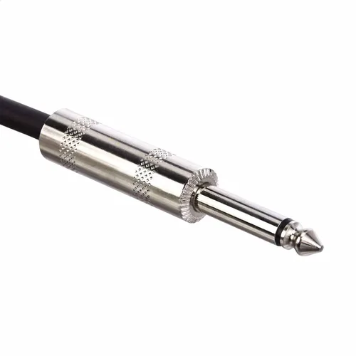 Vista 4 de Yaxa Basics TS - Cable recto para instrumentos de 1/4 de pulgada para guitarra eléctrica, bajo y teclado con blindaje antiruido, 10 pies